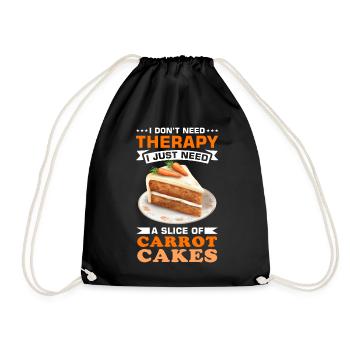 Dicton drôle de gâteau aux carottes - Sac de sport léger - noir - Devant