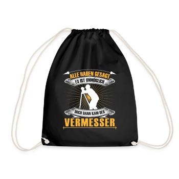 Surveyor is impossible to surveyor - Drawstring Bag - black - Front