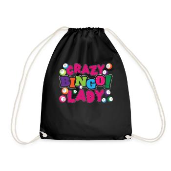 Joueur de bingo Crazy Bingo Lady - Sac de sport léger - noir - Devant