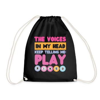 Joueur de bingo Les voix dans ma tête - Sac de sport léger - noir - Devant