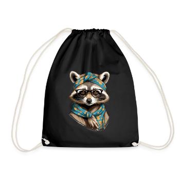 Mama Raccoon Raccoon Amoureux du raton laveur - Sac de sport léger - noir - Devant