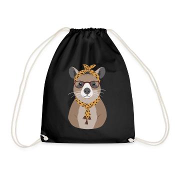 Drôle Capybara Maman Capybara Fête des Mères - Sac de sport léger - noir - Devant