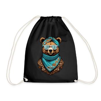 drôle maman ours mère ours amant des ours - Sac de sport léger - noir - Devant
