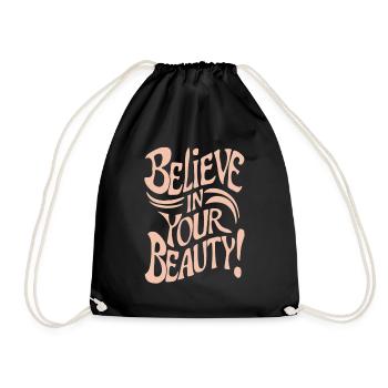 Believe In Your Beauty Strengthening - Drawstring Bag - black - Front