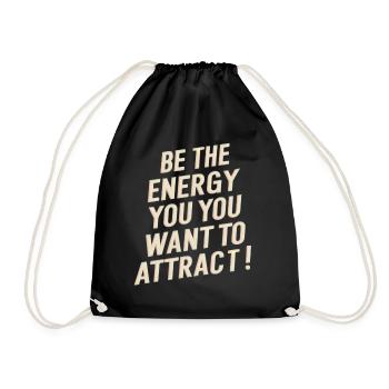 Soyez l’énergie que vous voulez attirer - Sac de sport léger - noir - Devant