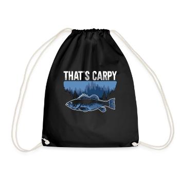 Carp Fishing That's Carpy Sport Fishing Fisherman - Drawstring Bag - black - Front
