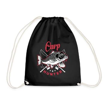 Carp Fishing Carp Hunter Sport Fishing Fishermen - Drawstring Bag - black - Front