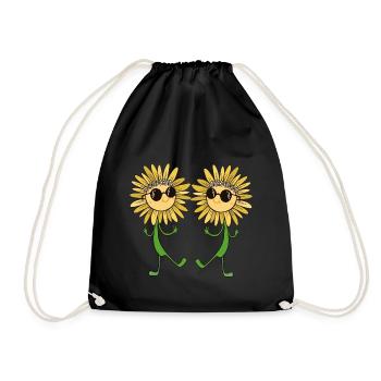 Lunettes de jardin de fleurs de tournesol d’été jardinier - Sac de sport léger - noir - Devant