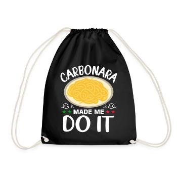 Italien Carbonara Pasta - Turnbeutel - Schwarz - Vorne