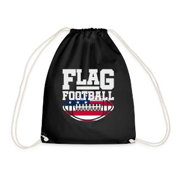 Flag Football America Flag - Drawstring Bag - black - Front