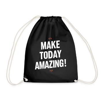 Do Incredibly Positive Thinking Today - Drawstring Bag - black - Front