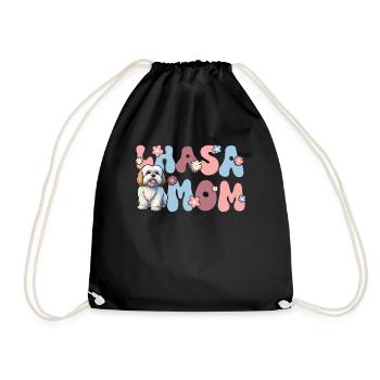 Lhasa Apso Groovy Lhasa Mom - Turnbeutel - Schwarz - Vorne