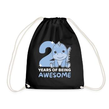 Dino pour les enfants de 2 ans - Sac de sport léger - noir - Devant