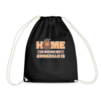La maison est là où mon tatou est la fée rose - Sac de sport léger - noir - Devant