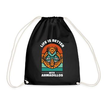 La vie est meilleure avec les tatous Pink Fairy Lover - Sac de sport léger - noir - Devant