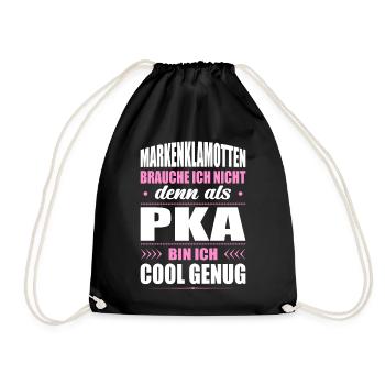 Markenklamotten Brauche Ich Nicht PKA Apothekerin - Turnbeutel - Schwarz - Vorne