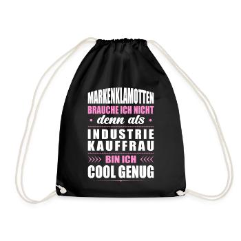 Markenklamotten Ich Nicht Industriekauffrau Büro - Turnbeutel - Schwarz - Vorne