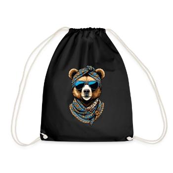 Drôle Maman Ours Mère Ours Ours Amoureux de l’Ours - Sac de sport léger - noir - Devant