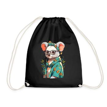 Drôle Koala Maman Mignon Koala Ours Amour - Sac de sport léger - noir - Devant