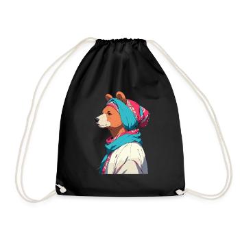 Drôle Maman Ours Mère Ours Ours Amoureux de l’Ours - Sac de sport léger - noir - Devant