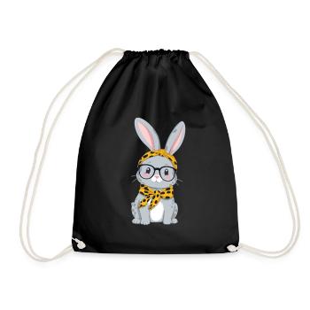 Maman Lapin Mignon Lapin Maman Mignon Lapin de Pâques - Sac de sport léger - noir - Devant