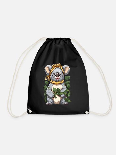 Drôle Koala Maman Mignon Koala Ours Amour - Sac de sport léger - noir