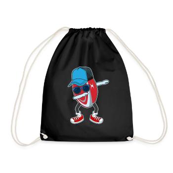 Rugby Ball Rugby Dab Dance Rugby Player - Turnbeutel - Schwarz - Vorne