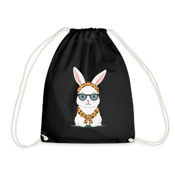 Mommy Bunny Cute Bunny Mom Cute Easter Bunny - Drawstring Bag - black - Front