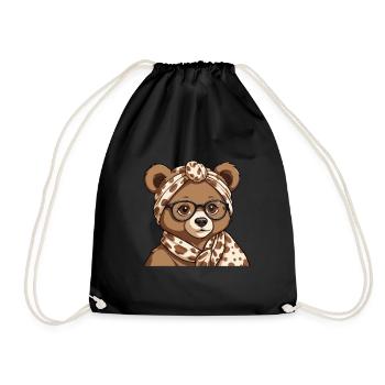 Drôle Maman Ours Mère Ours Ours Amoureux de l’Ours - Sac de sport léger - noir - Devant
