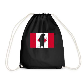 Grizzly Bear Brown Bear Canada - Drawstring Bag - black - Front