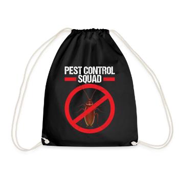 Pest Control Exterminator - Drawstring Bag - black - Front