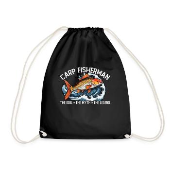 Carp Fisherman Dad The Idol The Myth The Fisherman - Turnbeutel - Schwarz - Vorne