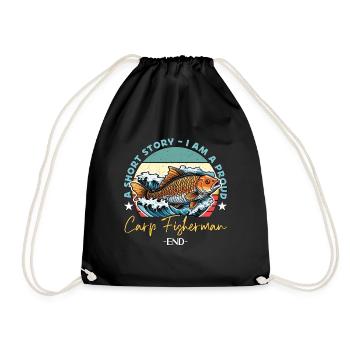Pêcheur de carpe Une histoire courte Je suis un amateur de pêche - Sac de sport léger - noir - Devant