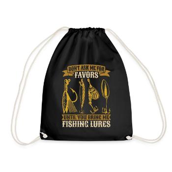 Pêche à la mouche Ne me demandez pas de faveurs jusqu’à la chasse au poisson - Sac de sport léger - noir - Devant