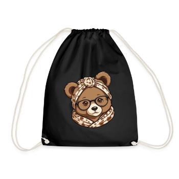 Drôle Maman Ours Mère Ours Ours Amoureux de l’Ours - Sac de sport léger - noir - Devant