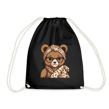 Funny Mama Bear Mother Bear Bear Lover - Drawstring Bag - black - Front