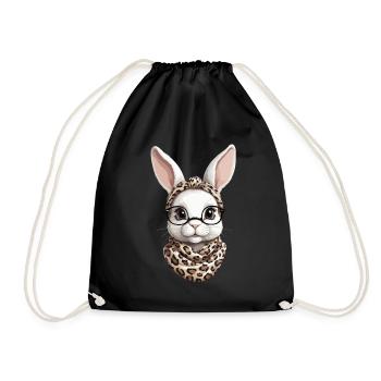 Maman Lapin Mignon Lapin Maman Mignon Lapin de Pâques - Sac de sport léger - noir - Devant