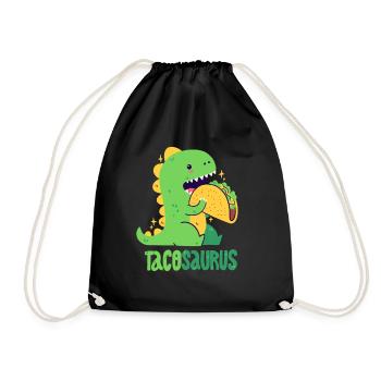 Tacosaurus - Drawstring Bag - black - Front