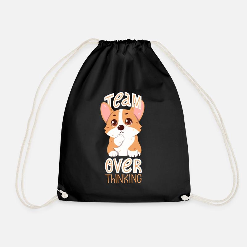 Team Overthinking - Turnbeutel - Schwarz