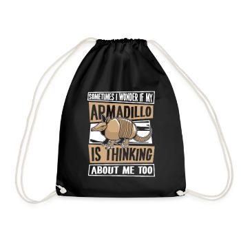 Je me demande si mon tatou pense à moi aussi - Sac de sport léger - noir - Devant