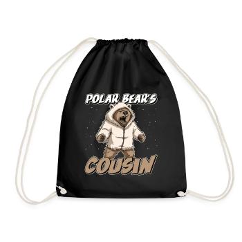 Grizzly Bear Christmas Brown Bear - Drawstring Bag - black - Front