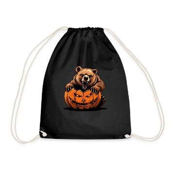 Grizzly Ours Halloween Ours brun - Sac de sport léger - noir - Devant