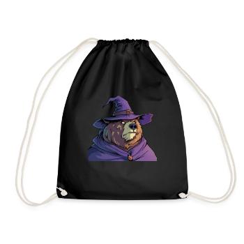 Grizzly Bear Halloween Brown Bear - Drawstring Bag - black - Front