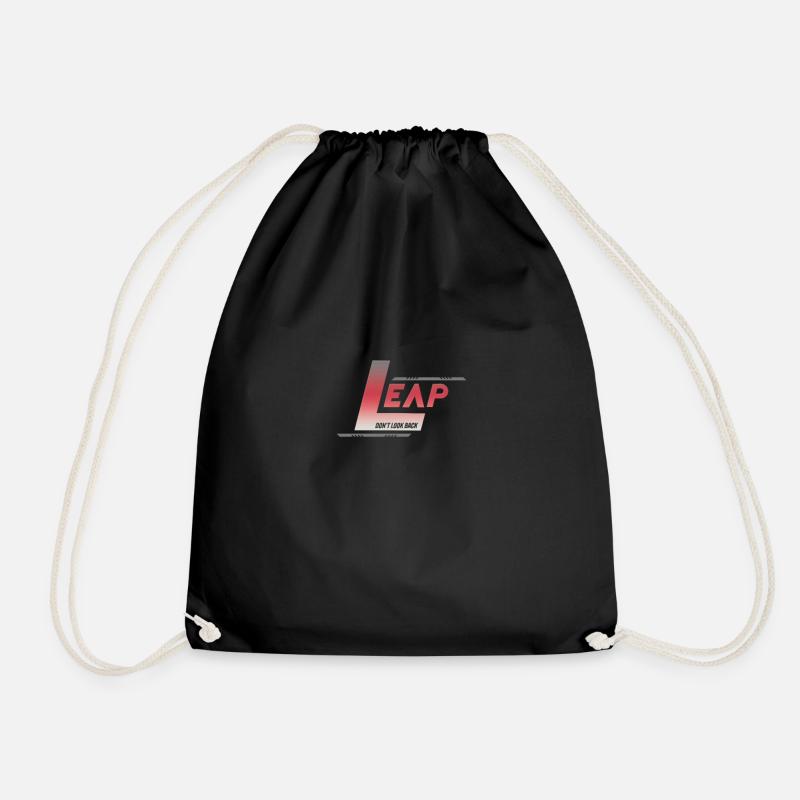 Leap Forward: Embrace the Future - Drawstring Bag - black