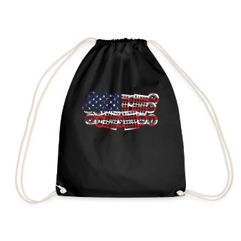 Joueur de Bingo Drapeau Américain Vintage - Sac de sport léger - noir - Devant