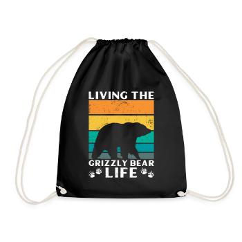 Grizzly Bear Brown Bear - Drawstring Bag - black - Front