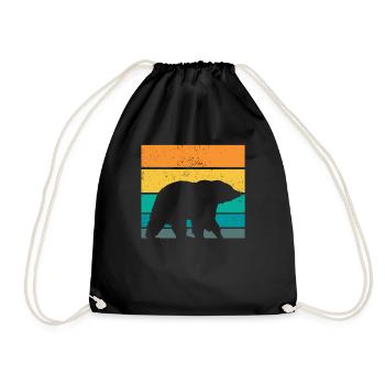 Grizzly Bear Brown Bear - Drawstring Bag - black - Front