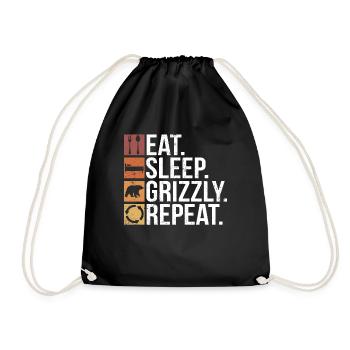 Grizzly Bear Brown Bear - Drawstring Bag - black - Front