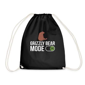 Grizzly Bear Brown Bear - Drawstring Bag - black - Front