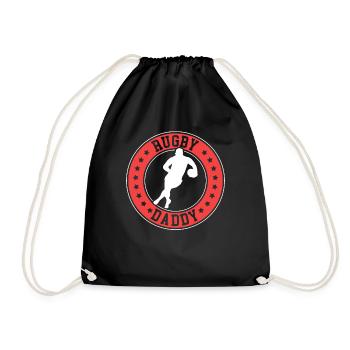Rugby Daddy Playing Rugby Dad - Drawstring Bag - black - Front